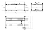 5500kg 4 Post Wheel Alignment Lift diagram