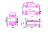 4000kg 4 Post Lift -parking service lift diagram